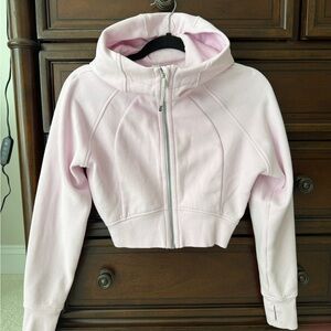 Lululemon scuba full zip Strawberry Milkshake Cropped Hoodie